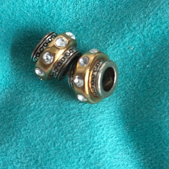 Brighton Vintage Retired Gold Dazzler Beads (Bundle of 2) Super Shiny - Picture 3 of 3